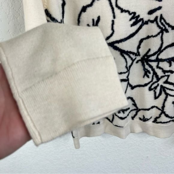 Brooks Brothers Merino Will Rose Sequin Sweater - Picture 3 of 5